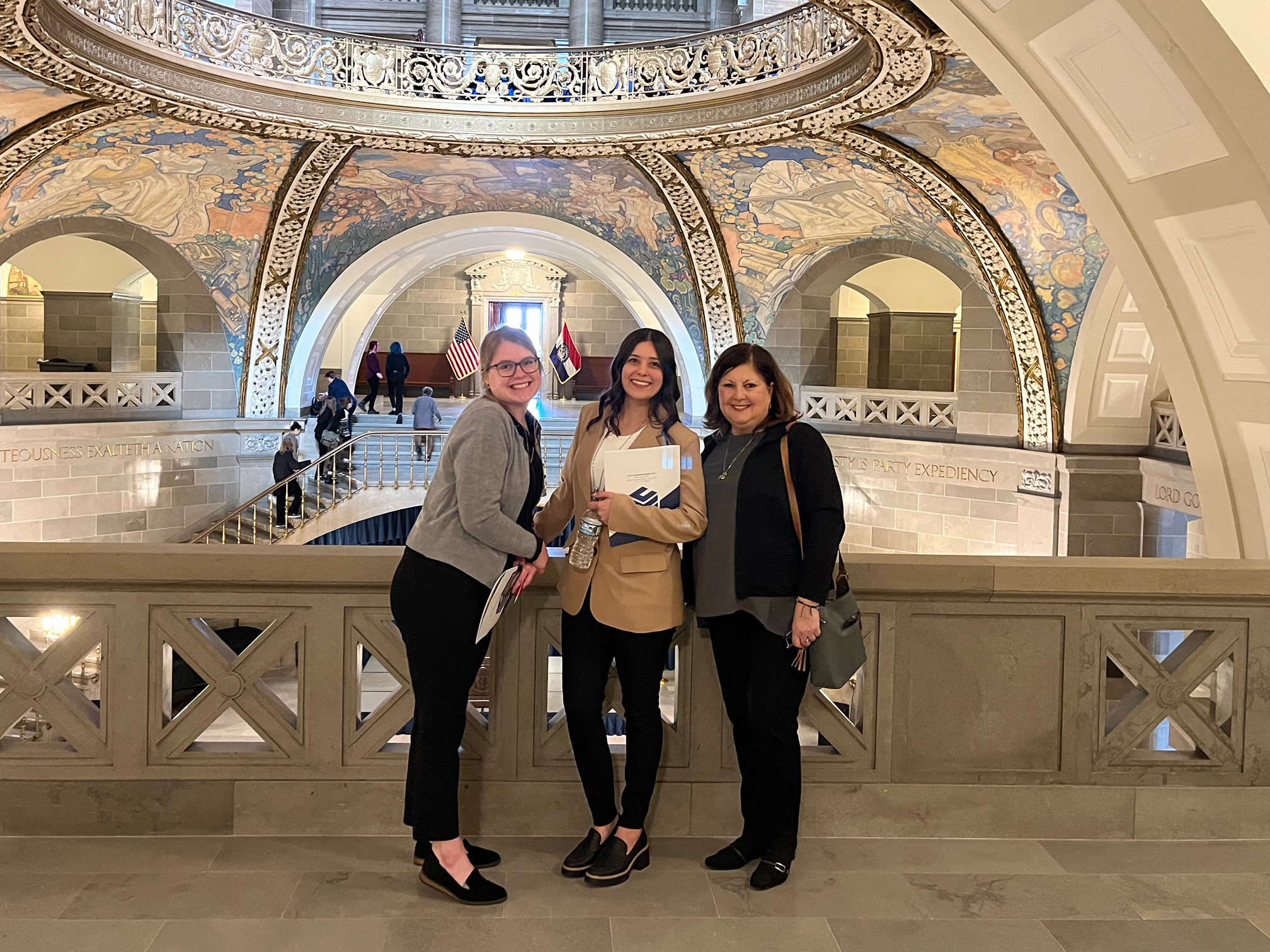 Tigers Community Credit Union staff members in Jefferson City at the annual Credit Union Day at the Capitol event.